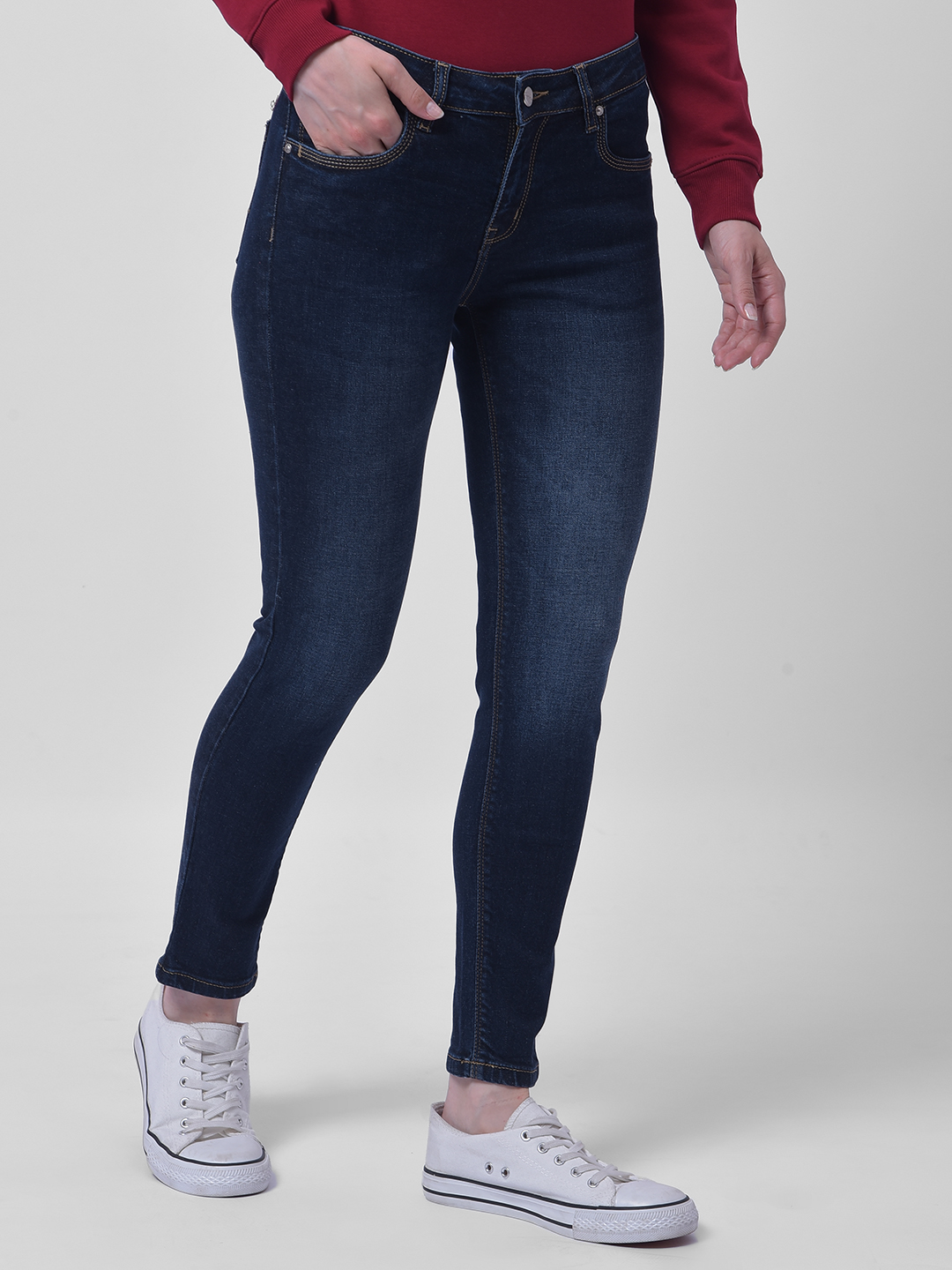 Numero Uno Women Dark Blue Skinny Fit Sustainable Jeans